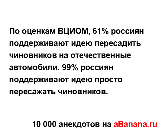 По оценкам ВЦИОМ, 61% россиян поддерживают идею...