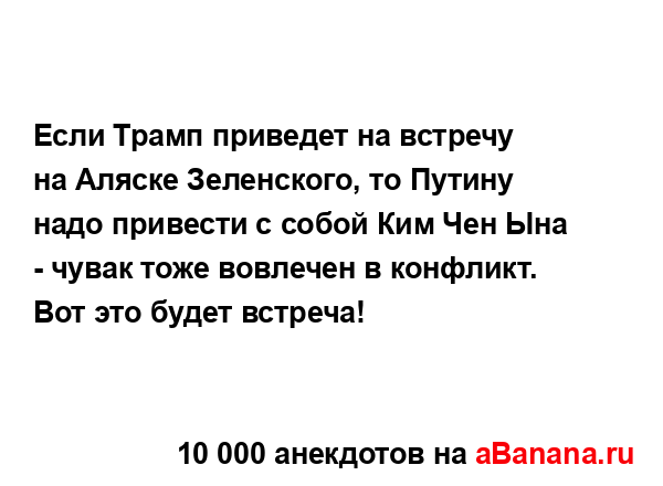 Если Трамп приведет на встречу на Аляске Зеленского,...