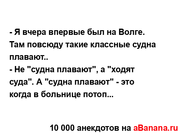 - Я вчера впервые был на Волге. Там повсюду такие...