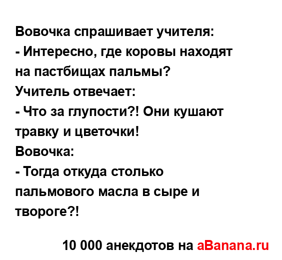 Вовочка спрашивает учителя:...