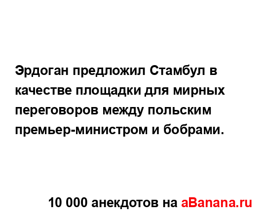 Эрдоган предложил Стамбул в качестве площадки для...