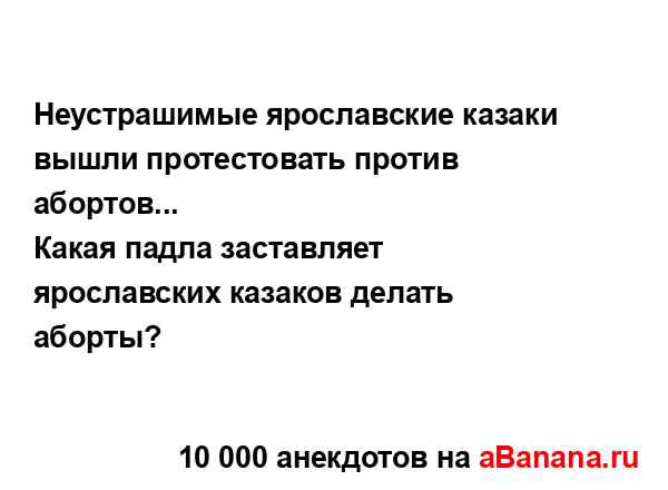 Неустрашимые ярославские казаки вышли протестовать...