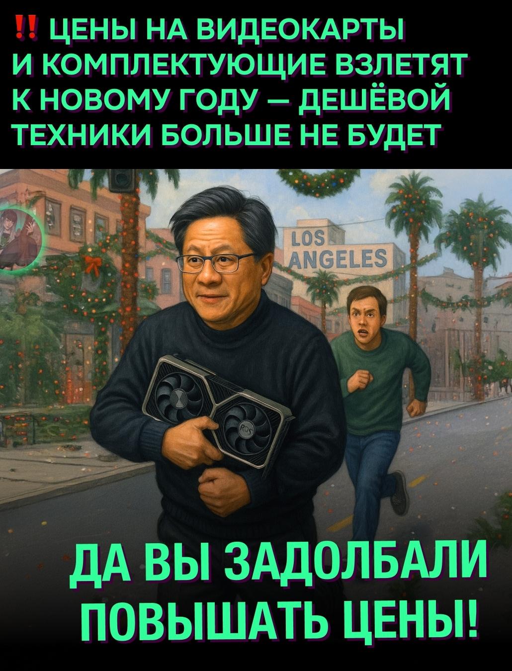 &#128293; Видеокарты — в два раза дороже, памяти — нет: к Новому году техника рванёт в цене