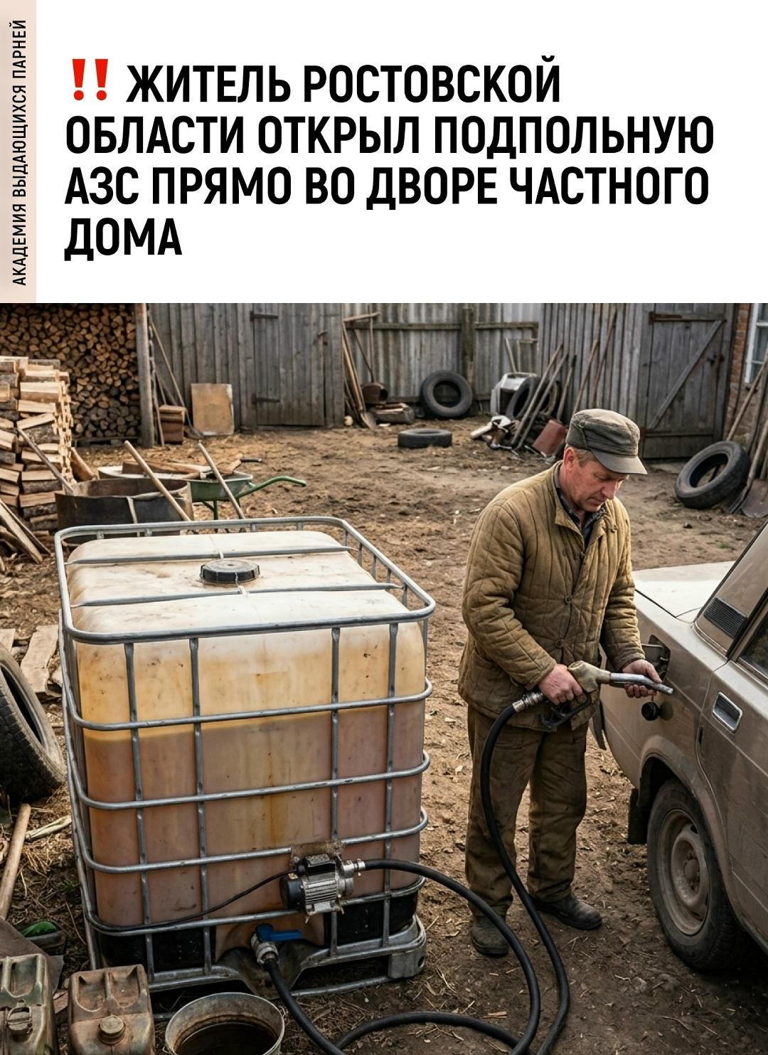 В Ростовской области полицейские обнаружили подпольную автозаправку, которую мужчина оборудовал во дворе собственного дома.