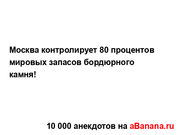 Москва контролирует 80 процентов мировых запасов...