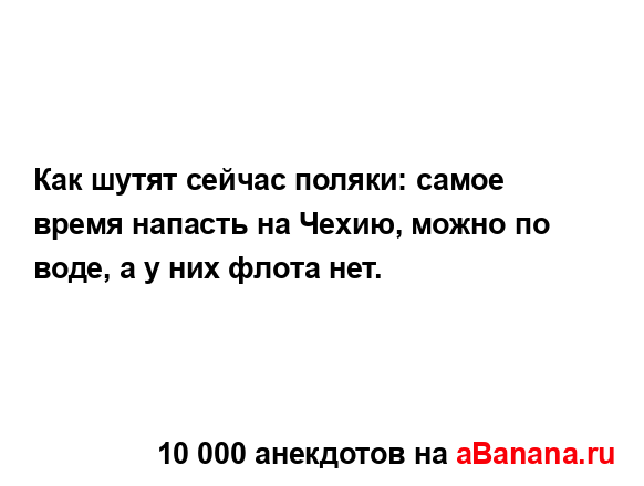 Как шутят сейчас поляки: самое время напасть на Чехию,...