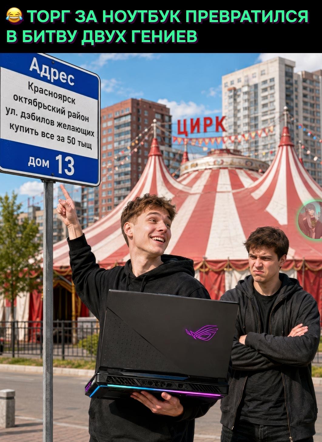 Парень решил сбить цену игрового ноутбука с 68 до 50 тысяч рублей и получил от продавца встречное предложение — забрать товар на «улице Дебилов, желающих купить всё за 50».