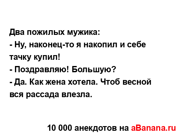 Два пожилых мужика:...
