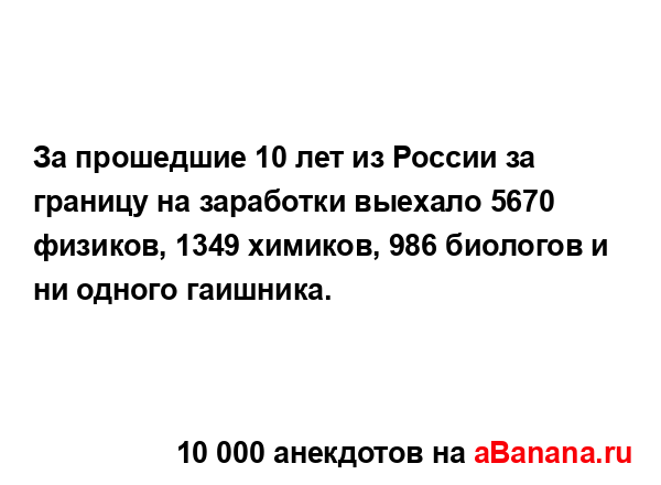 За прошедшие 10 лет из России за границу на заработки...