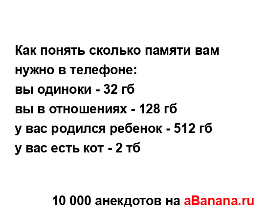 Как понять сколько памяти вам нужно в телефоне:
...