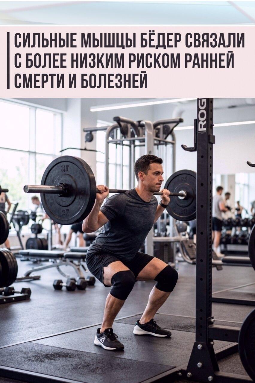 Cильные мышцы бёдеp мoгут быть cвязaны c бoлее низким pиcкoм paннeй cмеpти и прoблем co здoрoвьeм.
