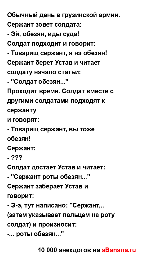 Обычный день в грузинской армии....