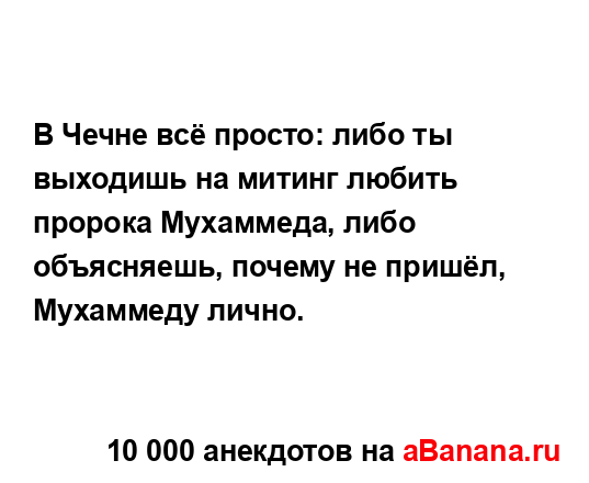 В Чечне всё просто: либо ты выходишь на митинг любить...