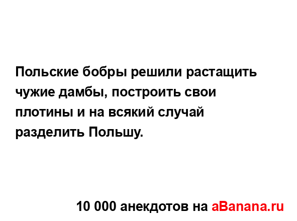 Польские бобры решили растащить чужие дамбы,...