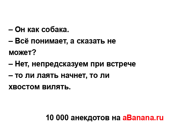 – Он как собака....