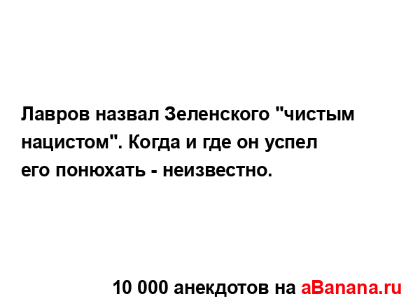 Лавров назвал Зеленского "чистым нацистом". Когда и где...