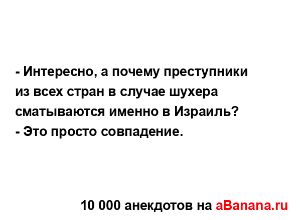 - Интересно, а почему преступники из всех стран в...