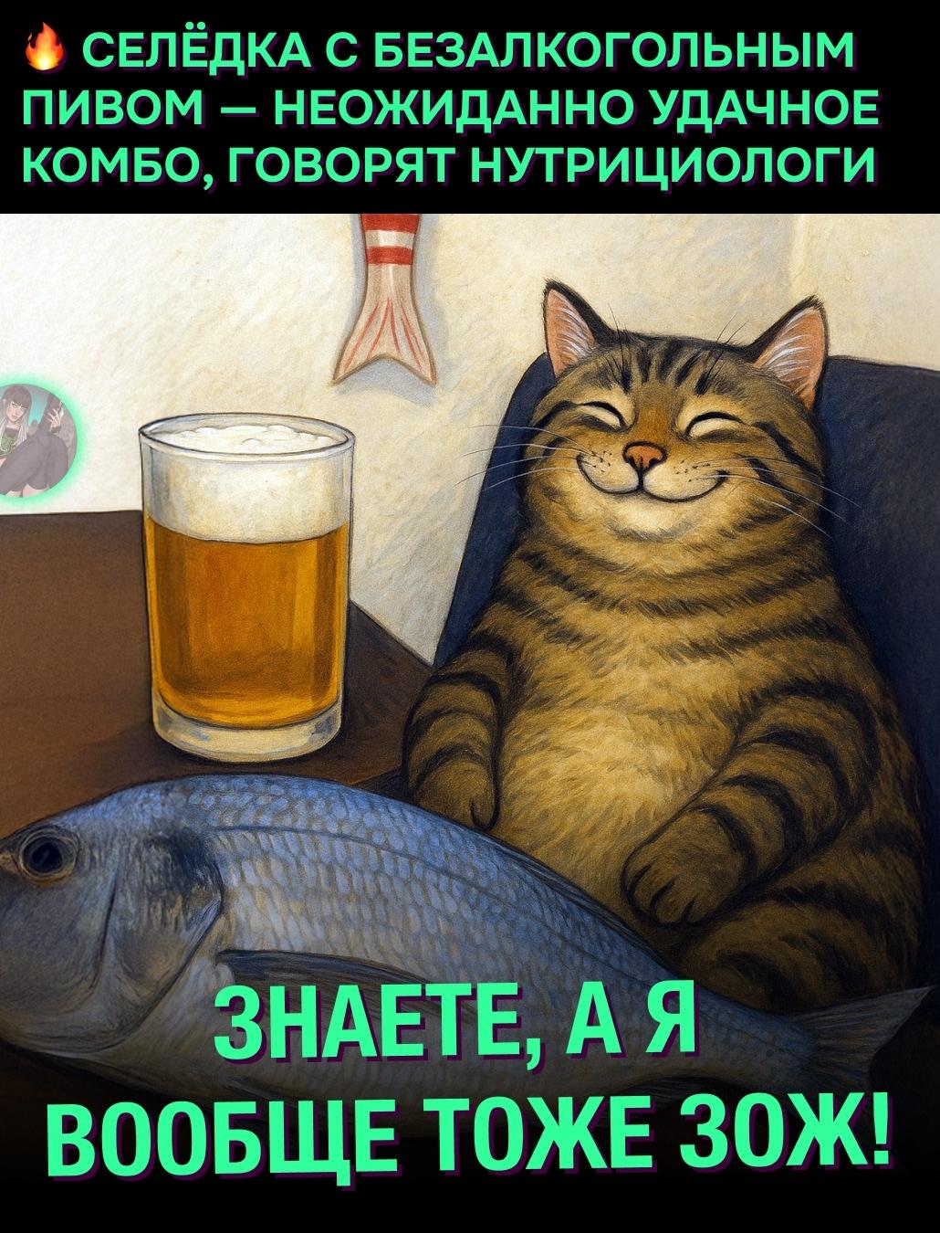🍺 Селёдка + безалкогольное пиво — новое полезное комбо, о котором заговорили нутрициологи