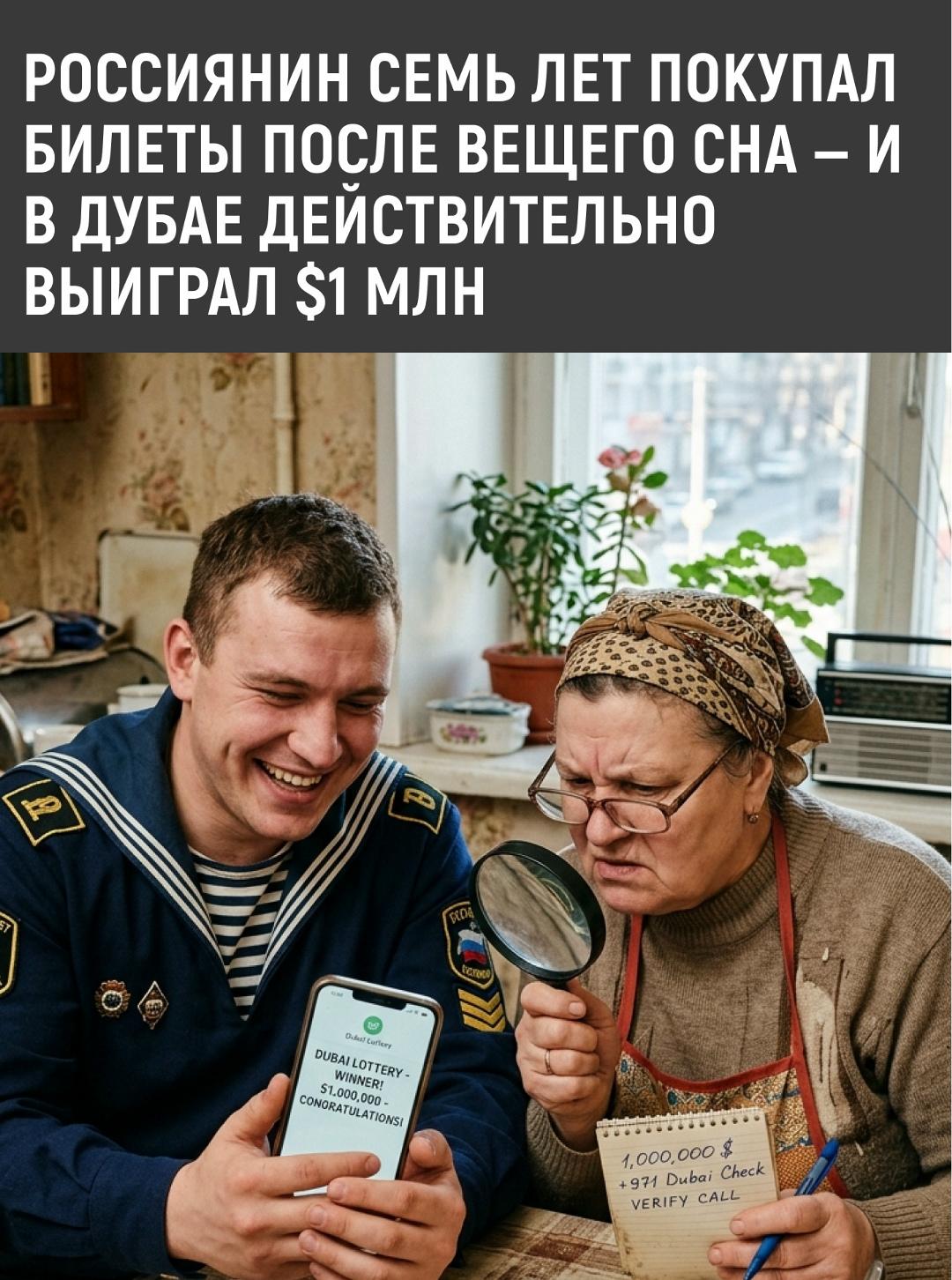 Российский моряк Андрей семь лет назад отдыхал с супругой в Дубае и увидел сон, в котором выигрывает в лотерею. После этого несколько раз в год он покупал билеты в ОАЭ, надеясь однажды повторить сон уже в реальности.