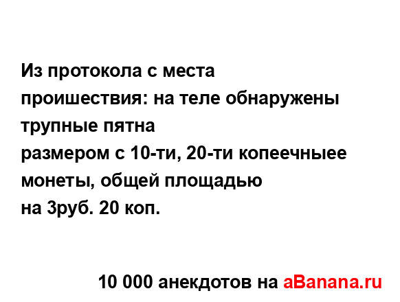 Из протокола с места проишествия: на теле обнаружены...