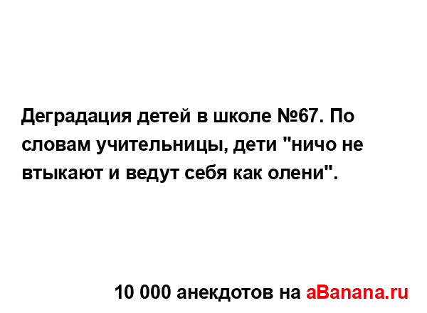 Деградация детей в школе №67. По словам учительницы,...