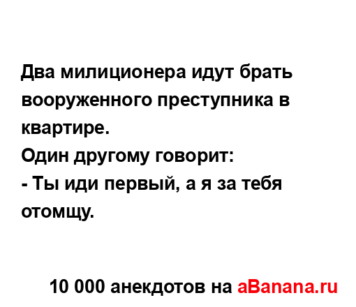 Два милиционера идут брать вооруженного преступника в...