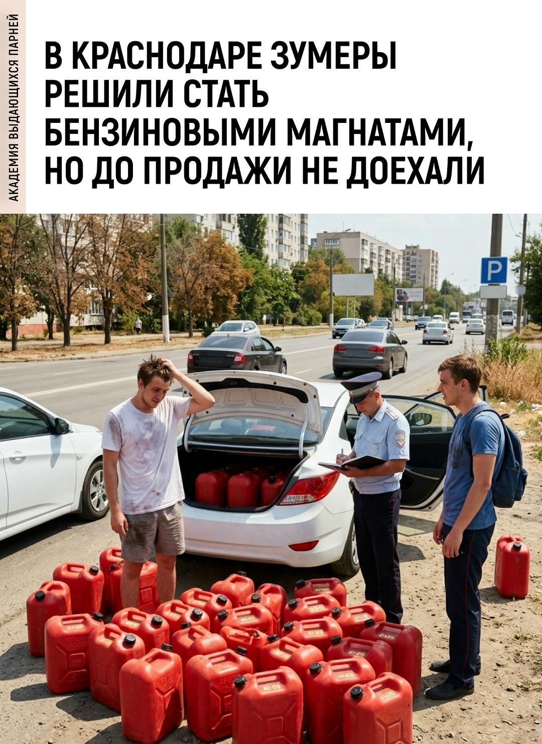 В Краснодаре задержали двух парней 21 и 22 лет, которые пытались провернуть схему с перепродажей бензина.