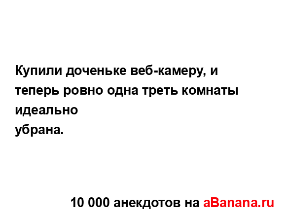 Купили доченьке веб-камеру, и теперь ровно одна треть...