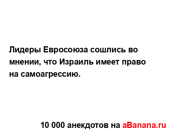 Лидеры Евросоюза сошлись во мнении, что Израиль имеет...