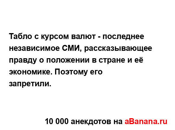 Табло с курсом валют - последнее независимое СМИ,...