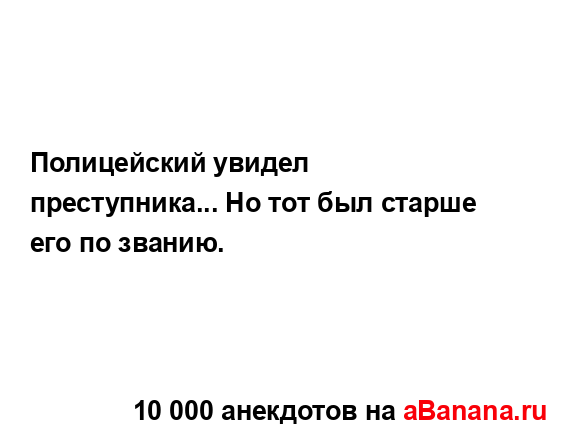 Полицейский увидел преступника... Но тот был старше его...