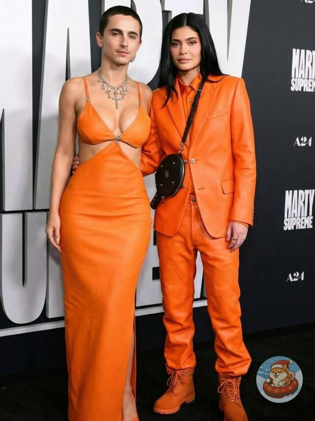 Тотально оранжевый выход Кайли и Тимоти взорвал интернет