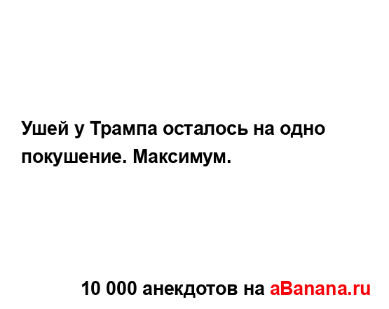 Ушей у Трампа осталось на одно покушение. Максимум....