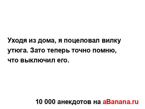 Уходя из дома, я поцеловал вилку утюга. Зато теперь...