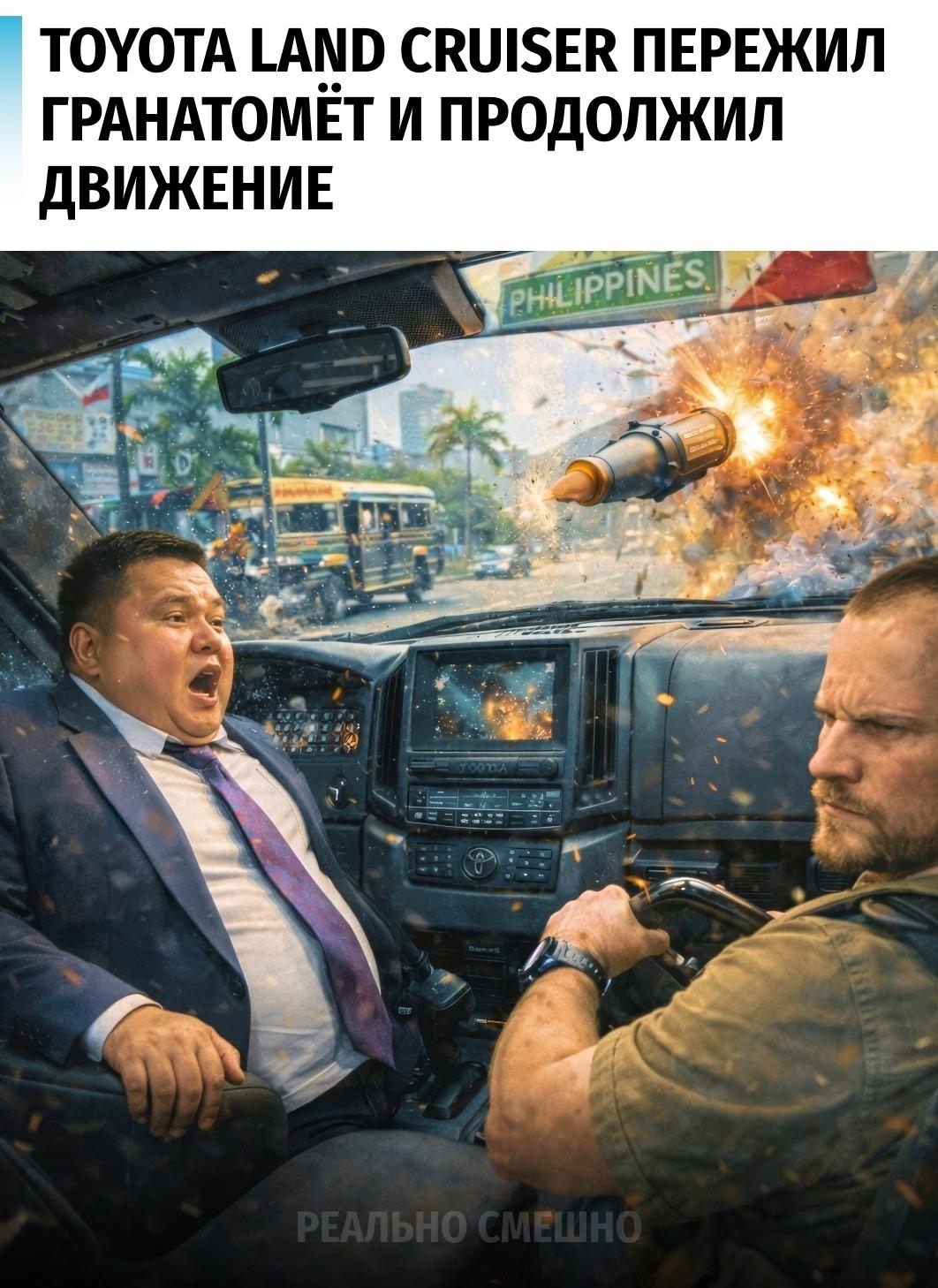 На Филиппинах неизвестные попытались ликвидировать мэра, выстрелив из РПГ по его бронированному Toyota Land Cruiser.